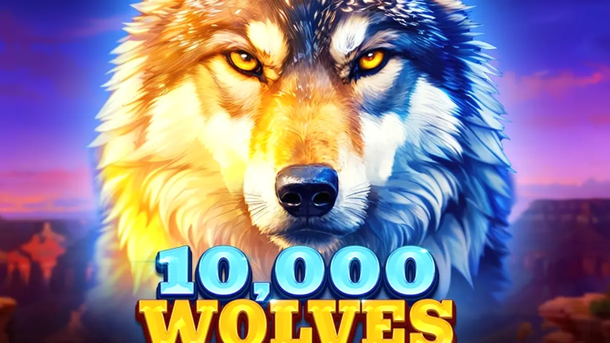 Cenário temático de lobos e natureza selvagem no jogo 10,000 Wolves 10K Ways