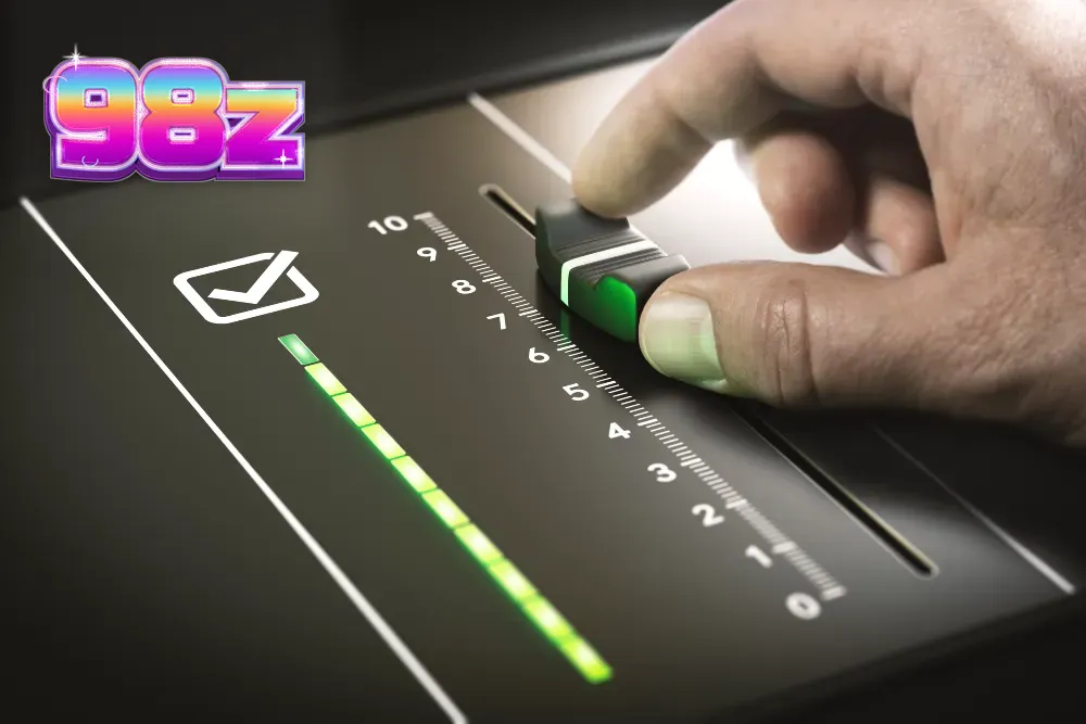 Conceito artístico de um slot moderno com elementos de design futurista e digital.